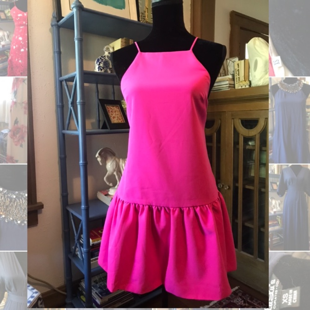 Hot Pink Drop-waist Dress